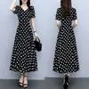 Vestido de moda de verano para mujer 2021, temperamento, lunares, ajustado a la cintura, vestido de temperamento, una generación de cabello