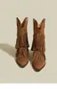 Botas de Verano 2026 Estilo Nuevo Borla Botas Americanas Botas Vaqueras Occidentales Hebilla Botas de Caballero Punta Fina Tacón Grueso Botas de Media Pantorrilla para Mujer