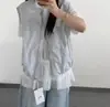 Colete de cor sólida estilo minimalista, gola redonda, sem mangas, com zíper único para mulheres, bolso duplo, caimento solto, jaqueta para o início do outono de 2026
