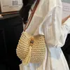 Bolsas 2026 Novas Bolsas Femininas Outono e Inverno Férias na Praia Bolsas de Palha Bolsas de Ombro Transversais Casuais de Alta Qualidade