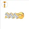 Zeming Original Douyin Más Vendidos F136 Aleación de Titanio y Circonio Aretes de Tachuela Diseño de Nicho Perforación de Lóbulo de la Oreja Tachuelas para Cartílago de la Oreja Estilo Europeo Americano