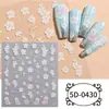 Zhengxiang Calcomanías para Uñas con Relieve de Camelia Transfronterizas Personalizadas Más Vendidas 5D Florales Flor de Flor Lazo Calcomanías Adhesivas para Uñas