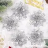 Bestseller transfronterizo 9CM flores artificiales decorativas de plástico corona de Navidad DIY decoraciones colgantes decoraciones para fiesta de Navidad al por mayor