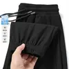 Calça Casual Masculina Fabricante Direto Calça de Seda Gelada Fina de Verão Calça Longa Solta Estilo Coreano Esportiva Tendência Secagem Rápida Calça Jogger