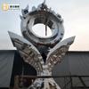 Paisagismo Urbano ao Ar Livre Escultura de Aço Inoxidável Praça Jardim Design Abstrato Fabricante de Fibra de Vidro Produz Ornamentos Decorativos
