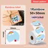 Etiqueta adhesiva de color caricatura transfronteriza para impresión térmica Phomemo M110 papel de impresión térmica