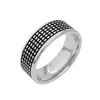 Anillo de Acero de Titanio Personalizado Estilo Europeo y Americano Moda Diseño de Aceite Corrosión Anillo para Hombre Joyería para Mano Venta al por Mayor