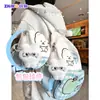 Llavero de Conejo de Peluche Suave y Lindo con Gafas, Llavero de Conejo Blanco Bordado Lindo, Colgante para Bolso, Pequeño Regalo para Niñas