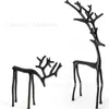 Superventas transfronterizo Estatuas de Reno Negro juego de 2 piezas de aleación estatua de reno negro decoración de escritorio