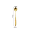 Cuchara Dorada de Flor de Cerezo de Acero Inoxidable Cuchara para Remover Miel Café Nido de Pájaro Postre Pastel Cuchara Taza de Vidrio Cerámica Cuchara de Regalo