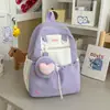 Nova bolsa infantil colorida fofa, leve e versátil, mochila com laço, mochila escolar para jardim de infância, mochila para atividades ao ar livre para meninas