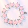Colgante Zodiaco Cristal Rosa Piedra Fu Rong Joyería Zodiaco para Mujer Colgante Zodiaco del Año del Animal de Dibujos Animados