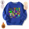 Caixa de Ritmo Sprunki Jogo Musical Periférico Roupas Crianças Moletom Algodão e Lã Casual Top 9