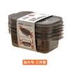 Caixa de Lanche Transparente Estilo Japonês Recipiente para Legumes Grau Alimentício Caixa de Lanche Caixa de Lanche Geladeira Plástico Pressionar Caixa Bento Caixa de Armazenamento Três Peças