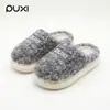Puxicao Zapatillas de Algodón Estilo Nuevo para Mujer, Zapatos de Felpa de Algodón Cálidos para el Hogar en Otoño e Invierno, Pareja