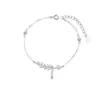 Pulseira de Espiga de Trigo com Zircônia para Mulheres, Luxo Leve, Nicho, Versátil, Joias com Design de Ponta, Novo Estilo Quente Feminino 2025