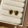 Pendientes de Piedra Ojo de Tigre Estilo Maillard Otoño e Invierno Nueva Moda Pendientes de Alta Gama Elegantes Modernos Versátiles Pendientes de Nicho