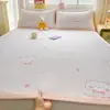 Juego de Tres Piezas de Alfombrilla Refrigerante de Seda de Hielo Clase A de Verano con Sábana Ajustable, Adecuado para Dormir Directamente Sobre, Alfombrilla Suave de Seda de Hielo para Aire Acondicionado, Almohadilla Delgada Lavable a Máquina 3