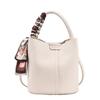 2023 Novo Padrão Litchi Bolsa de Couro Macio Feminina Popular Plissada Bolsa Balde Portátil Moda Casual Bolsa Crossbody