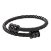Joias de Comércio Exterior Tendência Retrô Personalizado Aço Inoxidável Enrolado Geométrico Pulseiras e Bangles Acessórios Atacado para Homens