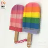 Ferramenta de Limpeza de Vidro Esponja Arco-Íris Sorvete Composta Tricolor Esponja Multifuncional Escova para Copos
