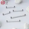 Clavo de Titanio F136 de Doble Punta en Ángulo Recto con Rosca Interna, Perforación Corporal Implatable para Clavícula, Joyería para Piercing