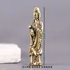 Estatua Tridimensional de Latón Puro del Bodhisattva Guanyin, Regalo Creativo Cultural Vintage, Artesanía Decorativa de Escritorio, Adorno de Cobre