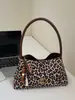 Bolso de Moda Nuevo y Tendencia para Mujer para el Trabajo, Bolso de Hombro Elegante, Bolso de Axila con Estampado de Vaca, Bolso de Mano Estilo Occidental con Estampado de Leopardo