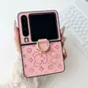 Funda de Cuero Creativa con Diseño de Oso de Dibujos Animados para Huawei Pocket 2, Funda para Teléfono Plegable Anti-Caídas Huawei Purax