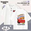 Camisa Polo Cars Rayo McQueen Camiseta de Manga Corta para Niños Chico Guapo Ropa de Verano Verano Manga Media Niños