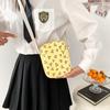 Este ano, a popular bolsa quadrada pequena de veludo cotelê feminina, bolsa transversal de ombro, bolsa de cereja, mochila pequena e elegante, bolsa de viagem
