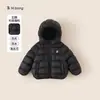Jaqueta de Penas de Pato Infantil Youbao para Meninas, Cor Sólida Branco, Penas de Pato Branco, Estilo Leve, Jaqueta de Penas para Meninos 2026