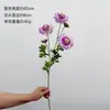 Crisantemos artificiales de color macarrón y flores de loto de rama alta para arreglos florales de sala de estar de casa de huéspedes y decoraciones de boda, disponibles para entrega de una sola pieza