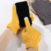 Luvas de Tricô para Ciclismo com Tela Sensível ao Toque para Homens e Mulheres, à Prova de Frio para Outono e Inverno, Cor Lisa Pura, Antiderrapantes, Luvas Quentes, Logo Personalizável