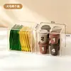 BNBSDustproof Caixa de Armazenamento para Sachês de Chá Mesa Caixa Organizadora de Sachês de Café Creamer Plástico Organizador Caixa de Armazenamento