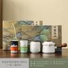 Juego de té de cerámica Guochao Qianli Jiangshan, caja de regalo cultural creativa, tetera, taza de té, juego de té kung fu, regalo para las fiestas, imprimible