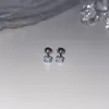 Mini Brincos Argola Europeus e Americanos Transfronteiriços para Mulheres Dormirem Sem Tirar, Studs de Orelha da Moda e Versáteis para Nutrir Orelhas Furadas, Brincos de Luxo Acessíveis