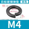 Arandelas de resorte ennegrecidas Grado 8, Arandelas de alta resistencia, Negras, Estándar Nacional, Estándar Japonés, M2M2.5-M36