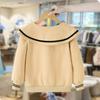 Sudadera para Niñas Primavera y Otoño Ropa Nueva de Estudiante Manga Larga Celebridad de Internet Calle Popular Estilo Extranjero JK Universitario Estilo Marino Top Infantil