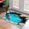 Venta Caliente Transfronteriza Felpudo Visual 3D Decoración Puerta de Entrada Felpudo para Entrada Resistente al Desgaste Resistente a la Suciedad Fácil de Limpiar Felpudo