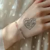 Ola de Amor Palmera Creativa Calcomanía de Tatuaje Herbal Impermeable y a Prueba de Sudor Larga Duración Estilo Tropical Tatuaje de Alta Gama para Hombres y Mujeres