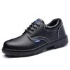 Calçados de Proteção do Trabalho, Impermeáveis, Antichoque, Antiperfurantes, Sapatos de Trabalho Masculinos com Biqueira de Aço, Resistentes ao Desgaste, Confortáveis, Sapatos de Segurança em Couro Bovino, Antiderrapantes