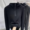 Sudadera con capucha y cremallera de estilo occidental de manga larga con diseño elegante de Shanli Dadi para otoño e invierno.