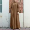 Fábrica de Origen Aliexpress Moda Femenina Transfronteriza Cárdigan con Cuello Alto y Bolsillos Mangas Abullonadas Vestido Verde