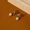 Justop Joias de Orelha Femininas Novas e Modernas Brincos Simples e Bonitos Brincos de Coração com Zircônia Brincos de Laço