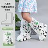 Botas de Chuva Descartáveis à Prova d'Água e Capas para Sapatos Desenho Animado para Crianças Viagem ao Ar Livre Capas de Pé à Prova de Chuva Sapatos de Plástico para Estudantes