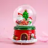 Bola de Cristal Iluminada Grande de Navidad Adorno de Escritorio Infantil Bola de Copo de Nieve Manualidad de Resina Adorno Decorativo Creativo