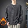 Sudadera de Invierno Nueva Estilo Americano Tie-Dye de Manga Larga para Hombre 2025 Otoño e Invierno Diseño Resistente con Pliegues y Forro Polar Top para Hombre