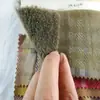 Tecido para Casaco de Pele Falso de Couro Sintético Integrado com Pele de Lã de Cordeiro Composto de Camurça Impresso Pepita Lado Único Tecido para Sapato