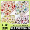Pegatinas Sanrio para Niñas de Segunda Generación, Pegatinas 3D en Relieve, Pegatinas de Cristal con Piedras Preciosas, Pegatinas Lindas para Decoración de Teléfono